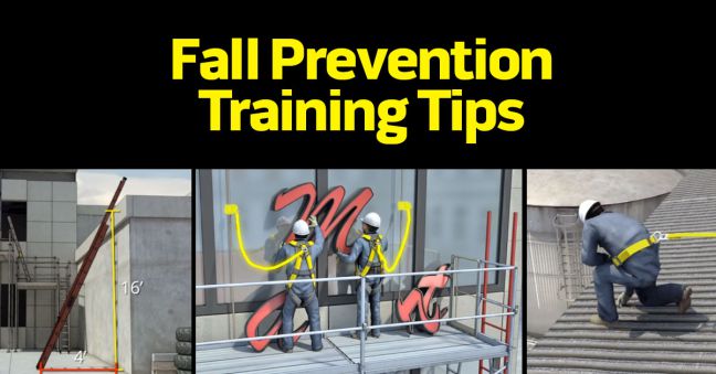 Tips from OSHA’s Fall Prevention Training Guide