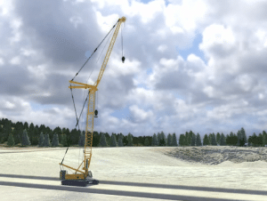 Image of Cranes at a Surface Mine
