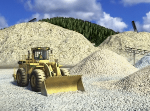 Image of a front-end loader at a surface mine