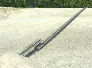 Image of in-pit conveyor system at a surface mine