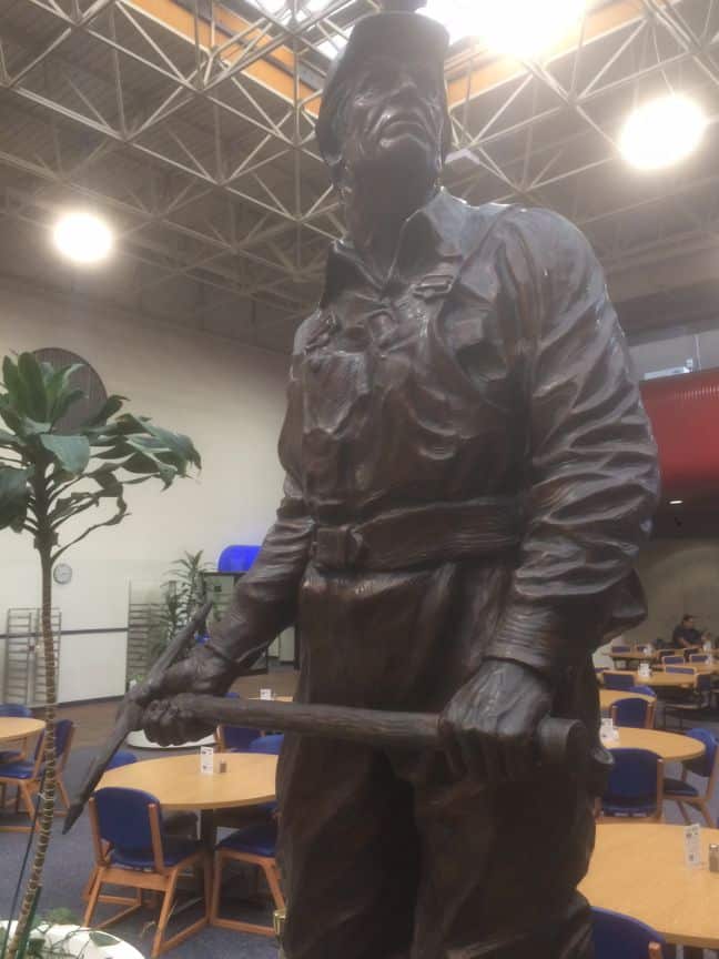 MSHA Miner Statue at Mining Academy