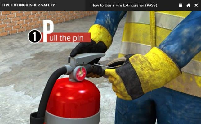 Pull the Pin How to Use a Fire Extinguisher PASS Method Image