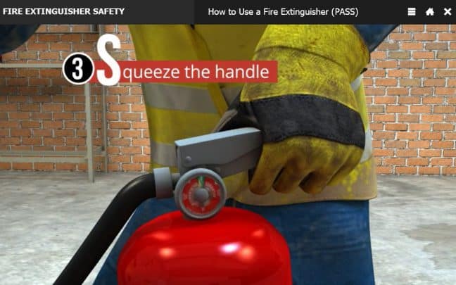 Pass Method How to Use Fire Extinguisher Squeeze Handle Image