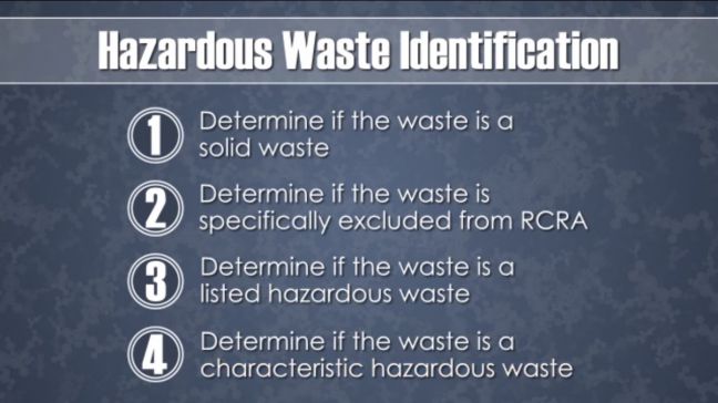 RCRA--Hazardous Waste Identification Image