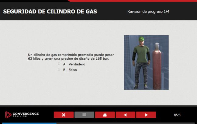 Spanish Language Online Safety Training Practice Question