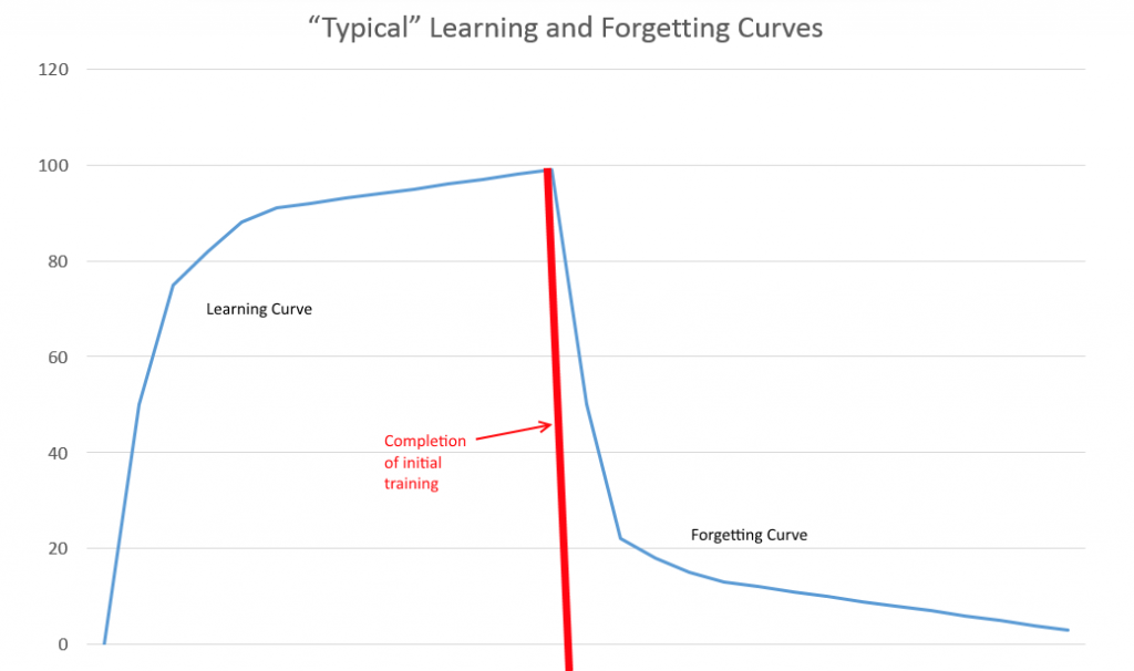 Typical Learning and Forgetting Curves Image