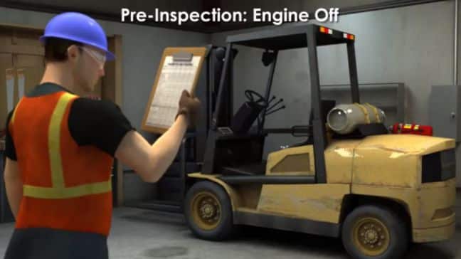 Forklift Engine Off PreInspection Image
