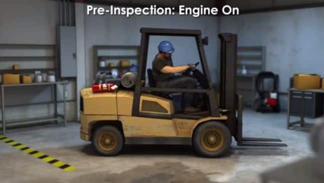 Forklift Preinspection Engine On Image