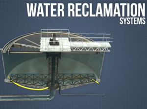 Image of a water reclamation system at a surface mine