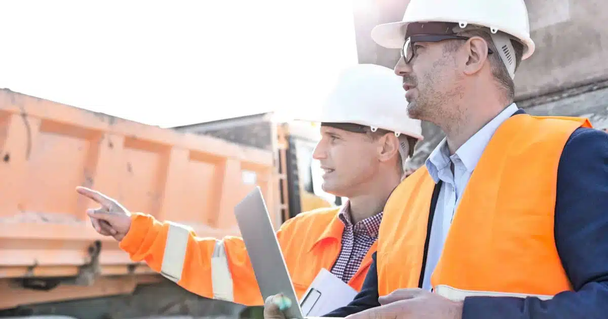 Safety workers using behavioral based safety.