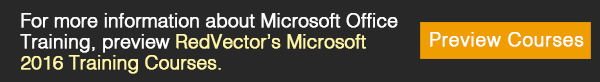  RedVector’s Microsoft 2016 Training Courses.