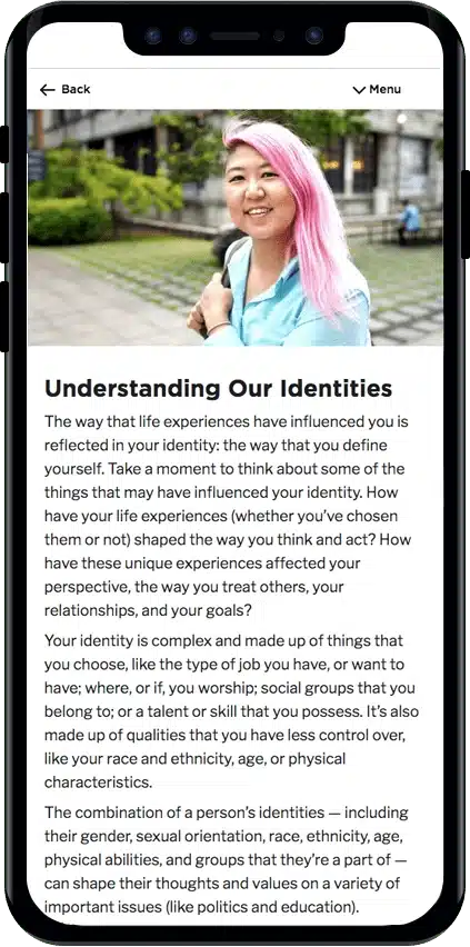 mobile screen - understanding our identities