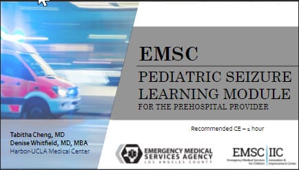 EMS pediatric Seizures online training course