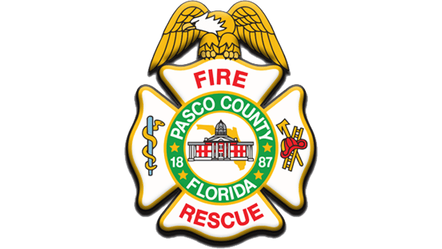 The logo for Pasco County Fire Rescue, a department that is supporting firefighter health and safety