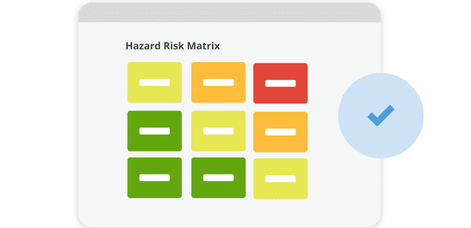 Example of hazard risk matrix chart