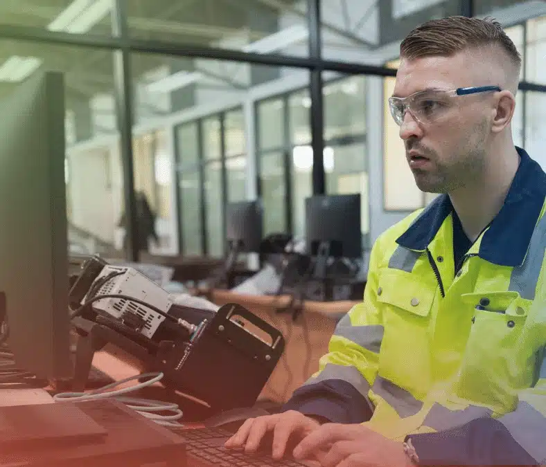 industrial employee taking career development training courses