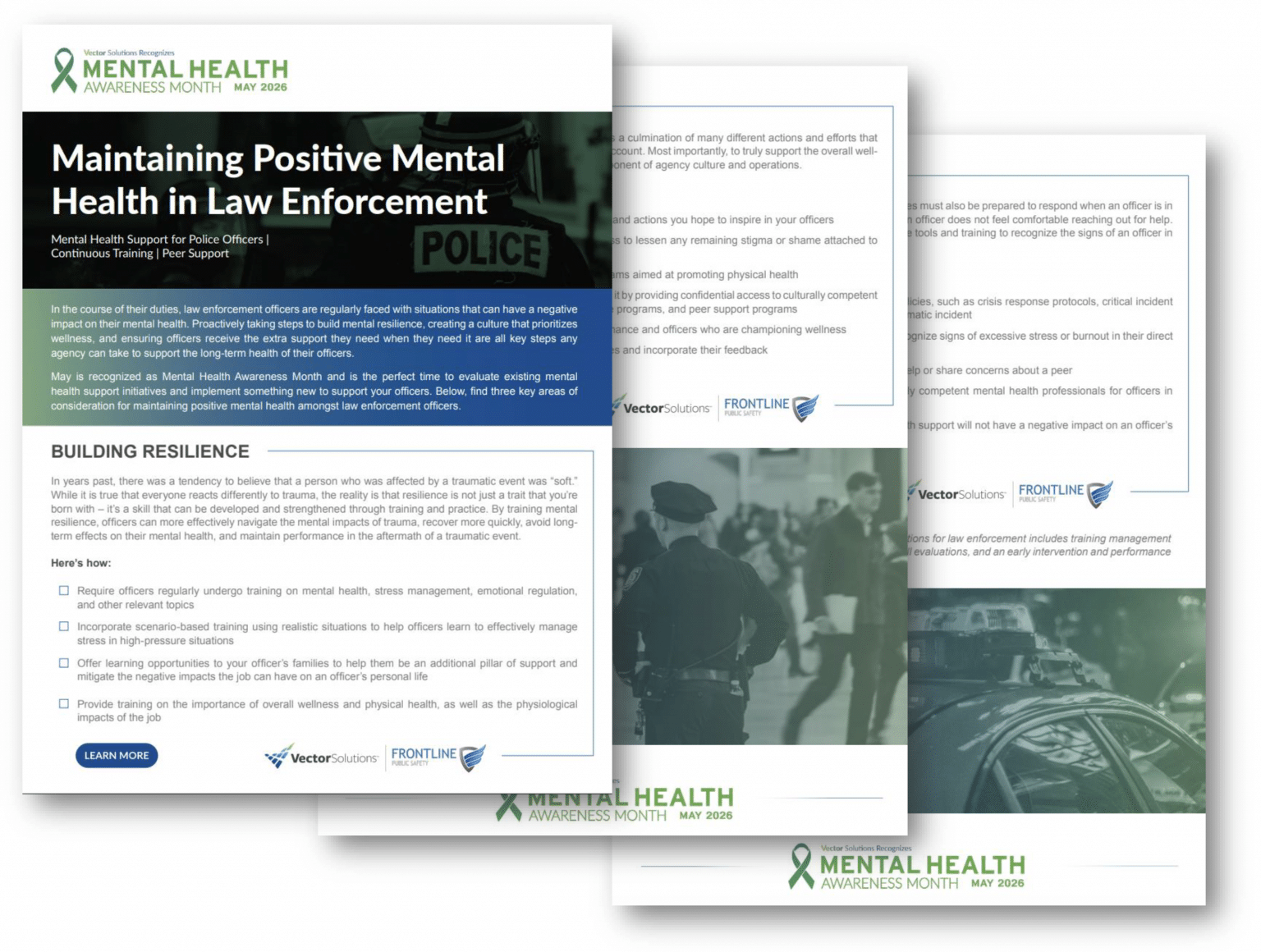 Checklist: Maintaining Positive Mental Health in Law Enforcement
