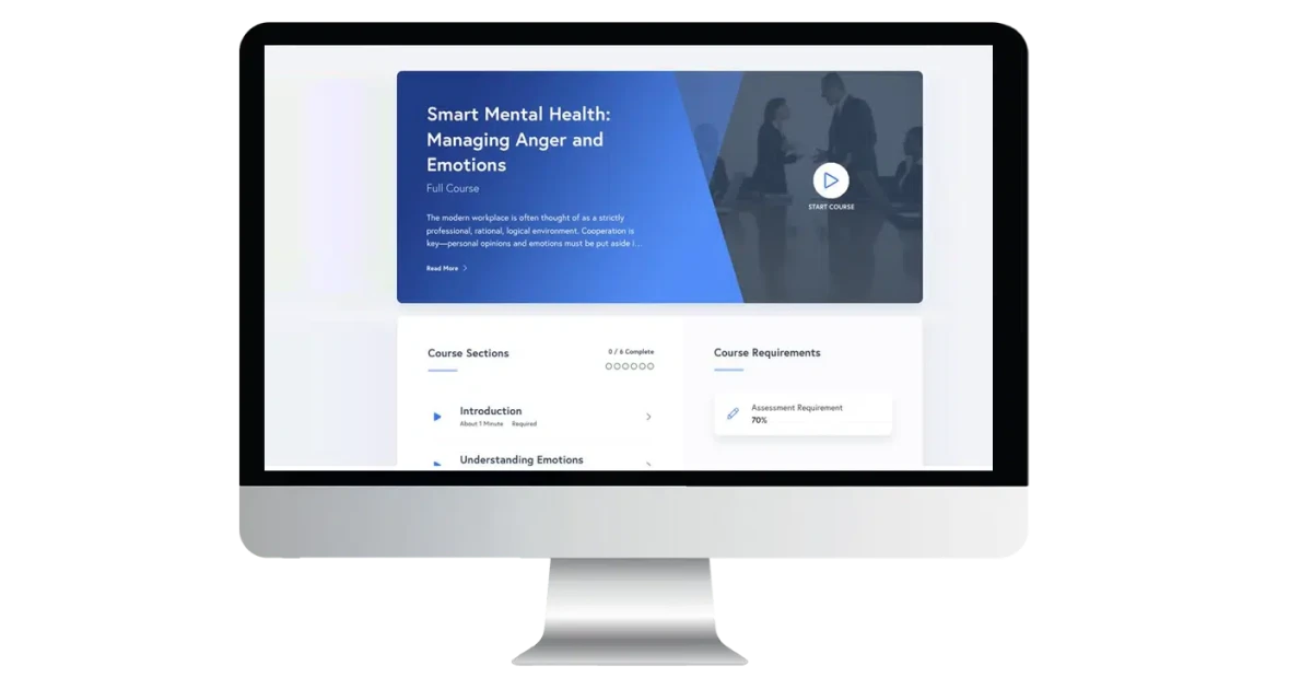 mental health course preview on a desktop