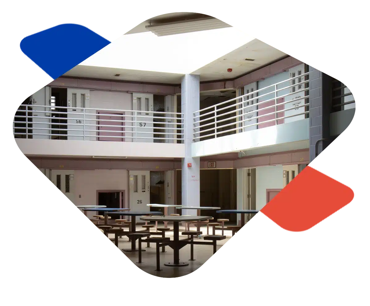 Interior of a prison cell block