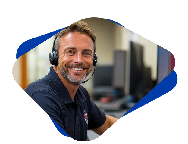 An emergency telecommunicator supported by Frontline Public Safety Solutions Policy Tracker.
