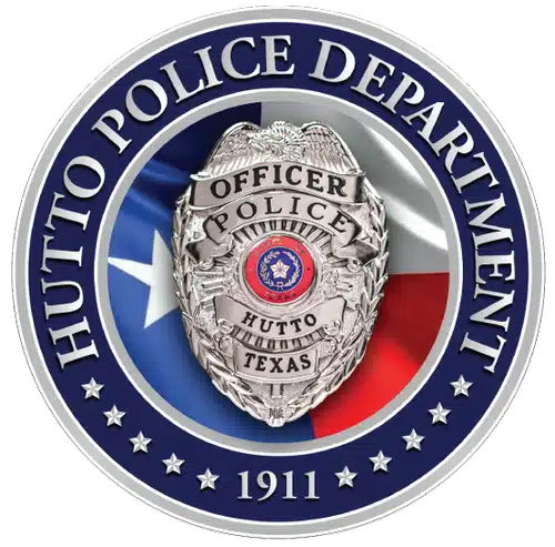 Hutto Police Department logo. The PD uses Check It.